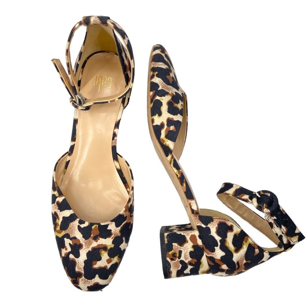 CAbi Kiki‎ Ankle Strap Shoes Leopard Print Size 9